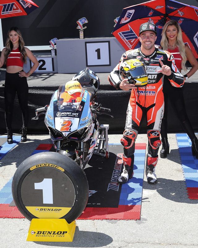 Josh Herrin leads the way, the field, and the standings by 81 points in MotoAmerica Supersport after Laguna Seca R5, notching up two more wins on his #2 Warhorse HSBK Racing Ducati NYC Panigale V2 #ForzaJosh #ForzaDucati #DucatiPanigaleV2 #DucatiAllOverTheWorld