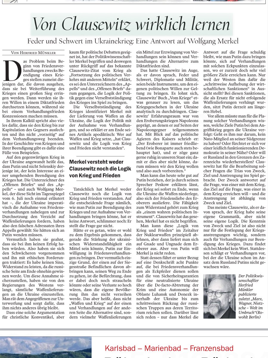 Lesenswert: Münkler nimmt Wolfgang Merkel auseinander. Wäre mir hochnotpeinlich, so vorgeführt zu werden.