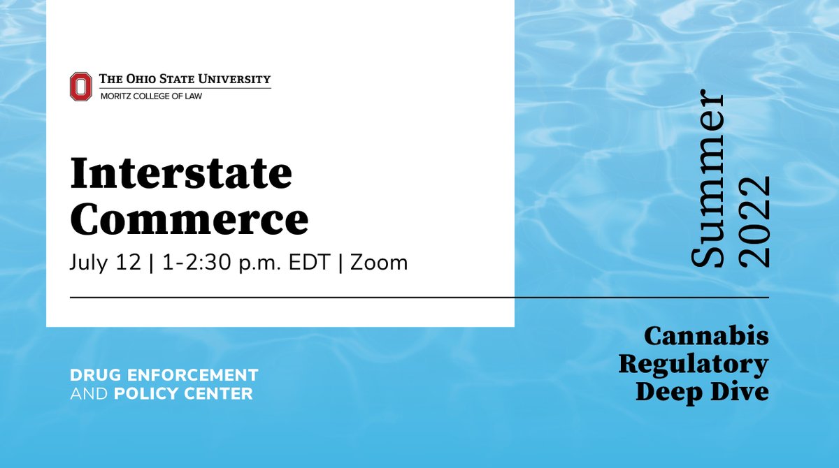 OSULawDEPC's tweet photo. It's not too late! Register to join DEPC tomorrow for a #cannabis regulatory deep dive focused on paths to #interstatecommerce.

Panelists:
@ScottBloomberg
@GLawNV
@THATadamsmith
@shaleentitle
Moderator:
@jfberke

Register➡ https://t.co/i58UABL4PX https://t.co/PYxeIF0IQo