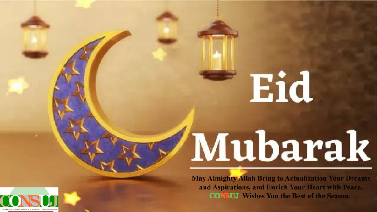 CONSUJ1's tweet photo. Happy Eid Mubarak!!!

It's celebration season and CONSUJ joins to celebrate with all our Muslim brothers, sisters, families and friends. 
May God give you happiness of heaven above. 

Happy Eid Mubarak To You All.

#consuj #naijastudents #Nigeria #eidmubarak https://t.co/QS1gk6c1GH