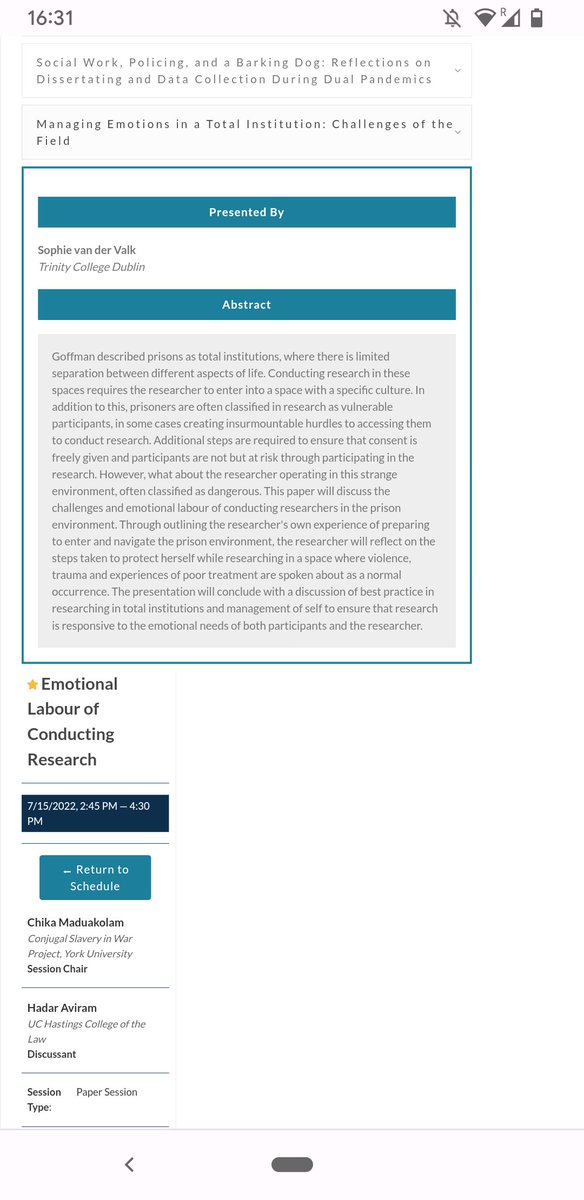 All set for @law_soc 2022 in Lisbon. Presenting on Friday on the emotional impact of sociolegal research on the researcher. @LawEmotion_CRN