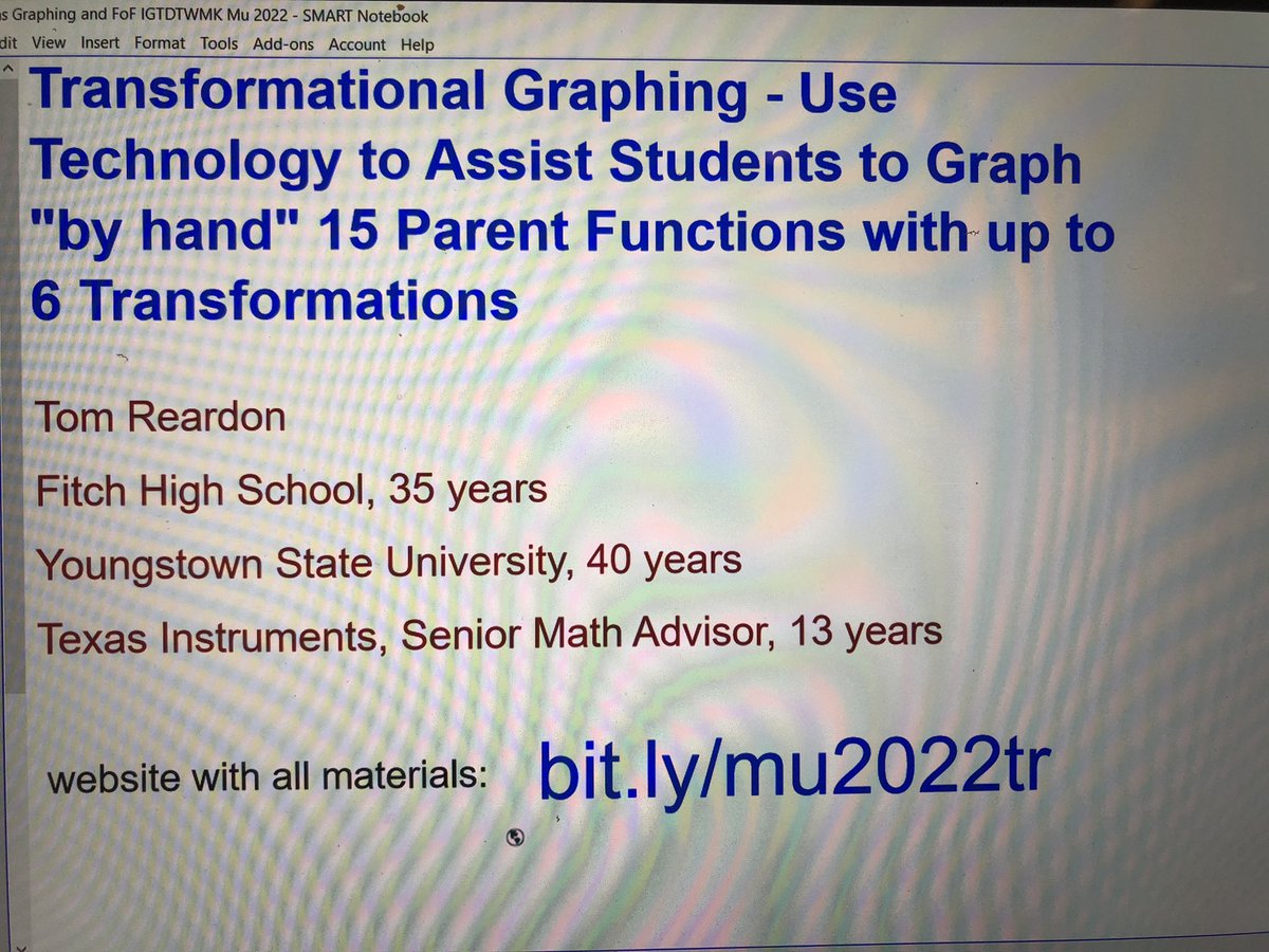 Math teachers at the Mu Alpha Theta conference in Alexandria- join me from 10:45 AM to noon today in Magnolia for a TI-84CE session on Transformation Graphing. Get free teacher software. #mualphatheta