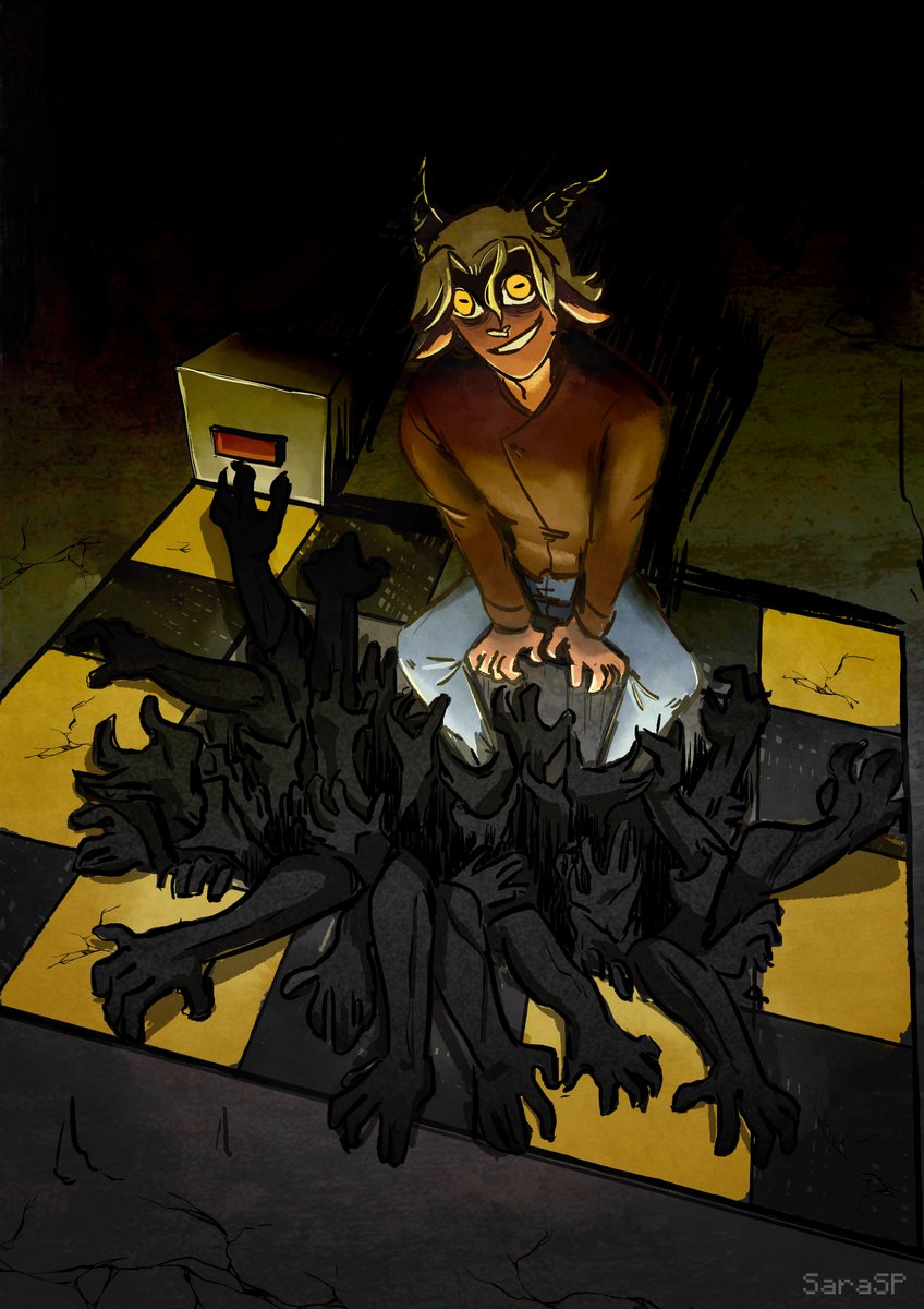 My piece for <a href="/HermitHorrors/">Hermit Horrors</a>  ! 
#Hermitcraftfanart #zedaphfanart