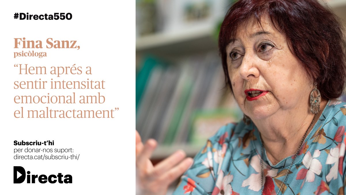 La_Directa's tweet photo. @JoventRepublica @batec_cat @mtslorente @EsterFayos @Pau_Fabregat @joventBarcelona @SEPC_UBRaval @SEPC_nacional @ArranSantBoi @Elcaudesantboi @CDRGarriga @CDRCatOficial @Arran_jovent @Esquerra_ERC #MIRALLS | En obert, l'entrevista a la psicoterapeuta, sexòloga, pedagoga, doctora en Psicologia Fina Sanz, creadora de la Teràpia de Retrobament.

✍️ Per Serena delle Donne
📸 Jaume Ferrando
▶️ https://t.co/GsVTScym9H
#Directa550
#EnObert https://t.co/q4heT2YTGg