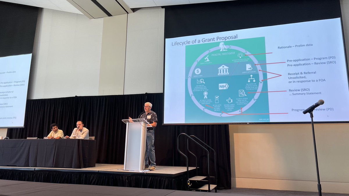 Dr. Michael Espey from NIH/NCI presenting about the lifecycle of a grant at ⁦<a href="/CCLRI/">Cleveland Clinic Research</a>⁩ ⁦<a href="/JustinLathia/">Justin Lathia, PhD 🧠🕺🏽</a>⁩ ⁦<a href="/3dorganoid/">Senthil K Muthuswamy</a>⁩ #clecsc2022