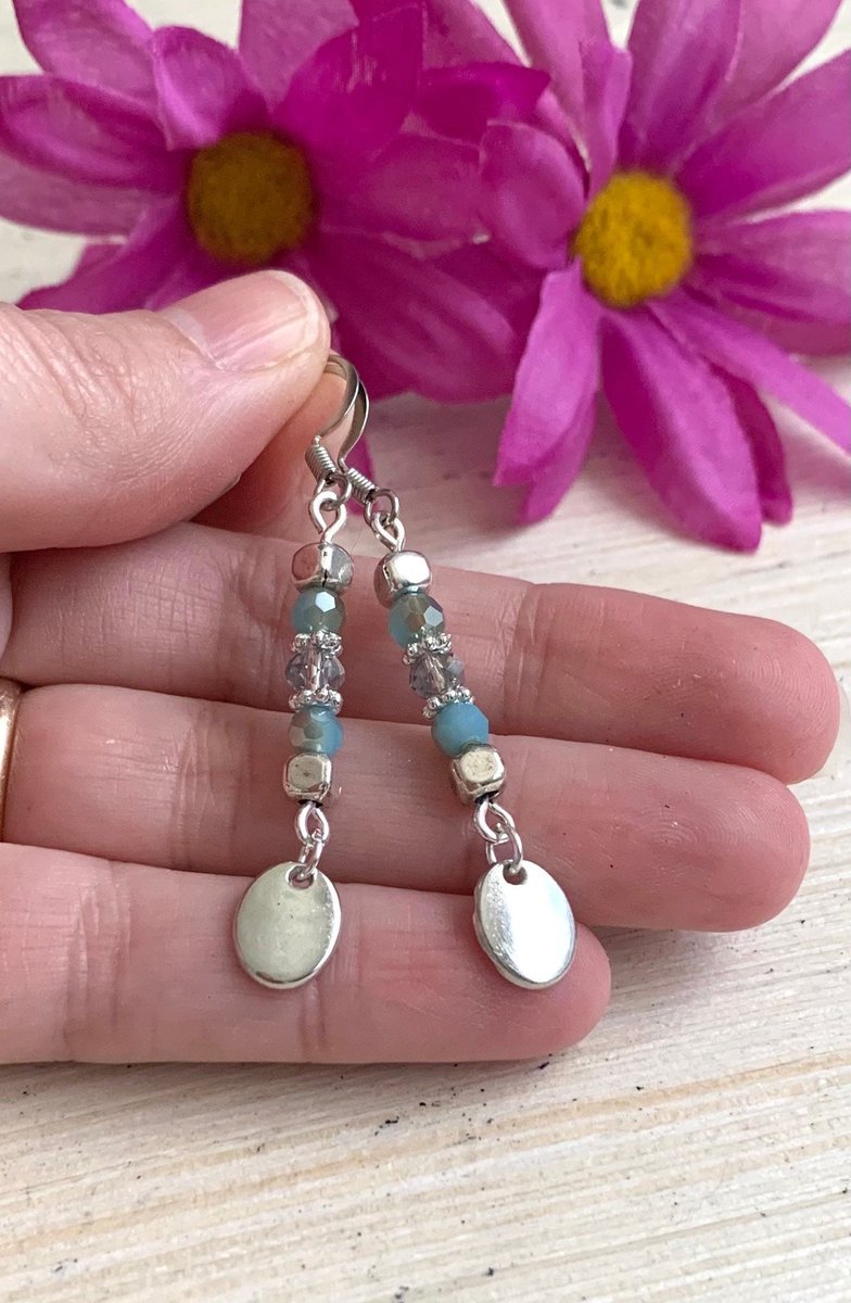 #etsy shop: Aquamarine Crystal Boho Earrings - Birthstone Earrings - Summer Jewelry etsy.me/3c7HCUs #aquamarineearrings #bohoearrings #birthstoneearrings #gemstoneearrings #summerjewelry  #handmadejewelry Etsyspecialt #Kaybejeweled