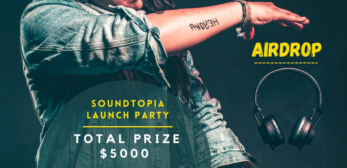 CryptoTownEU's tweet photo. 🚀 Airdrop: Soundtopia
💰 Value: $5000 Prize Pool
👥 Referral: +300 Entries
📅 End Date: 21st July, 2022
🏦 Distribution Date: After the sale starts.

Go to the Airdrop Page
https://t.co/lgHFhuNPrt

#Airdrop #Airdrops #Crypto #Giveaway https://t.co/0UnRH1bitD