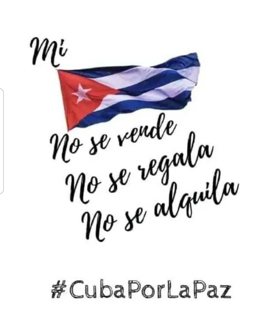 CidYoexis's tweet photo. Mientras exista esta bande tendremos Paz y libertad plena para todos, hay que defenderla al precio de cualquier sacrificio #CubaPorLaPaz 
#Cuba 🇨🇺💪 #CAVCapitaLate @R_Malmierca @Guajiritasoy @William64238221 @yamila_padron @chamberohoy @AlmaguerPerdomo @GomezIsmailer @mambisa_ https://t.co/rEsv6vcgKu