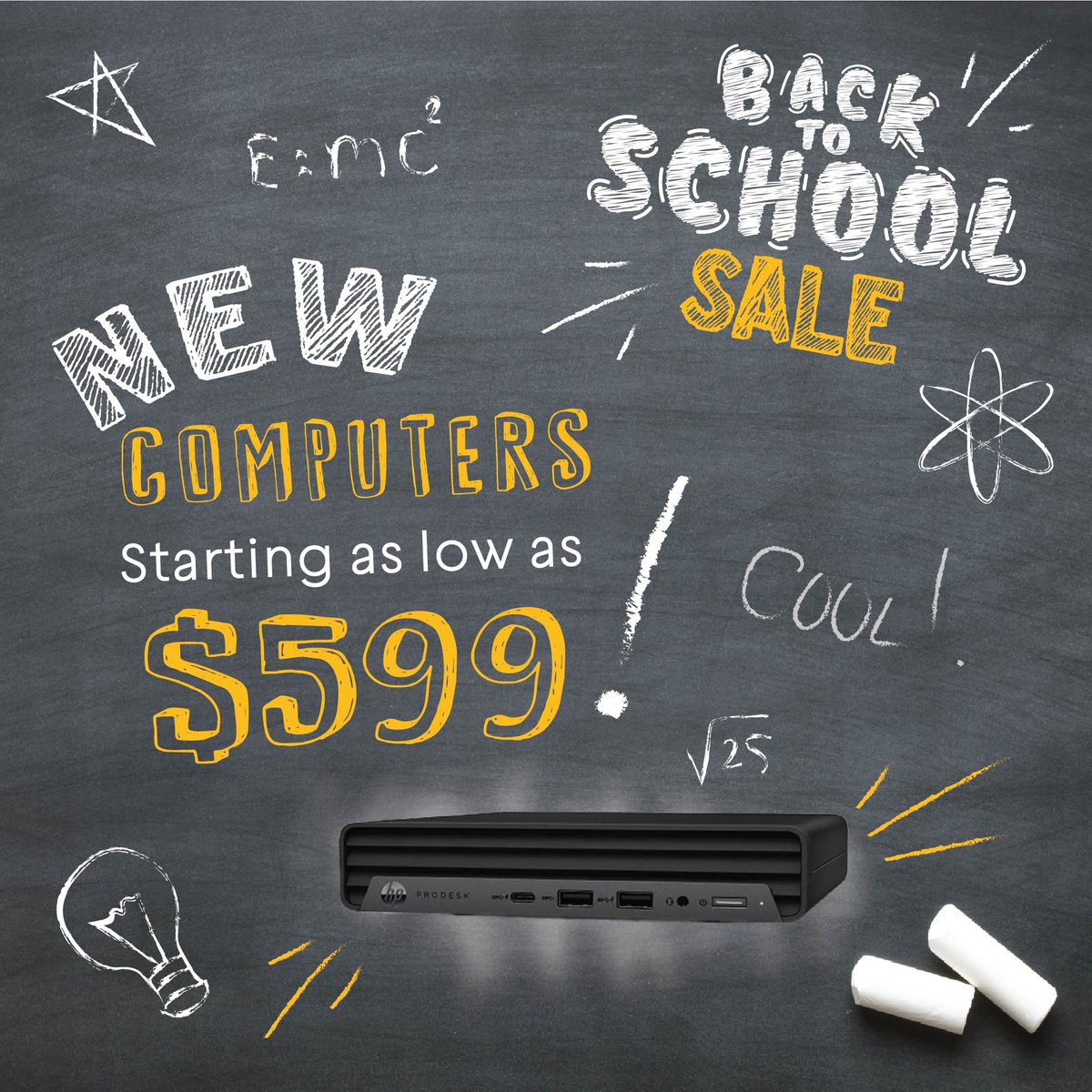 gigaparts's tweet image. Ready for the new school year yet? 🍎✏️ 
Stop by our Huntsville location for our Back to School Sale. NEW computers are starting as low as $599! 
#gigapartshuntsville #backtoschoolsale #newcomputers #Huntsville