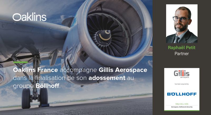 Les équipes toulousaines d’Oaklins France sont fières d’avoir accompagné Gillis Aerospace dans la finalisation de son adossement à BÖLLHOFF Group.

👉bit.ly/gillis-oaklins