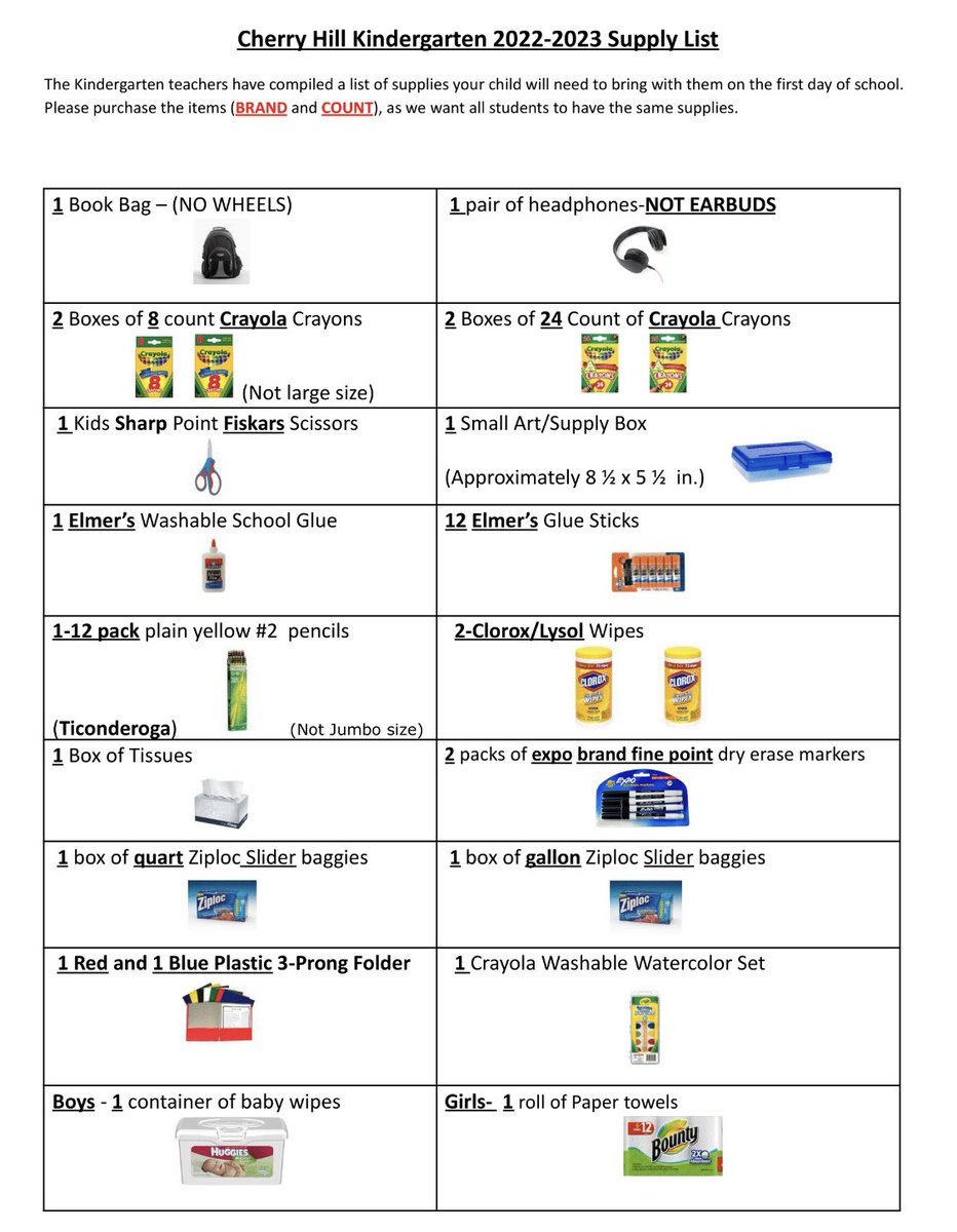 WCHCSCherryHill's tweet image. Cherry Hill Primary 2022-2023 School Supply List 💙🦁
#EngageInspireGrow 
#InspireExcellence 
#OthersFirst