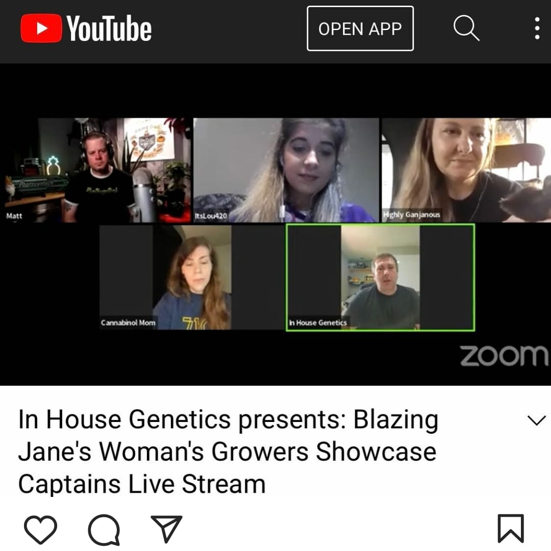 LOVE LOVE LOVE the support, encouragement and sense of community this group is bringing to the table. Such a good listen! So thankful to be a part of this ♀️💚👑🌬 
<a href="/InhouseGenetics/">Inhouse Genetics</a> 

#blazingjanes #inhousearmy #inhousegenetics #oneworldoneplant #femalegrowers #girlswhogrowweed