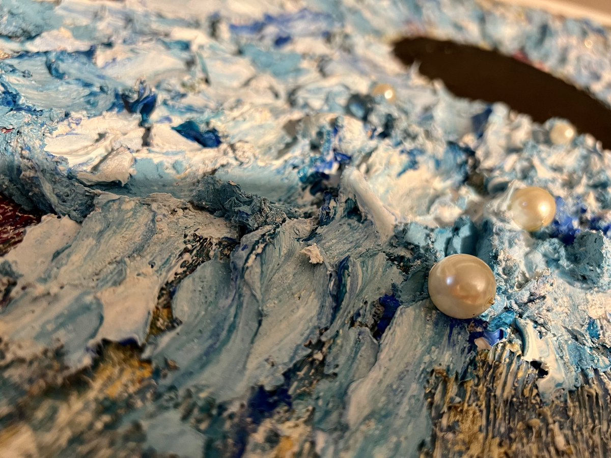 When you miss painting …… just PAINT 🎨 meet the Pearl eye   #alinailiescuart  #arinftart #sculpture #painting #digitalart #resin #nft #nftcommunity #iris #eye #irismetaverse #nftartist #nftcollectors  #nftart #nftcollection #sellnft #opensea #rarible#ethereum #nftartgallery