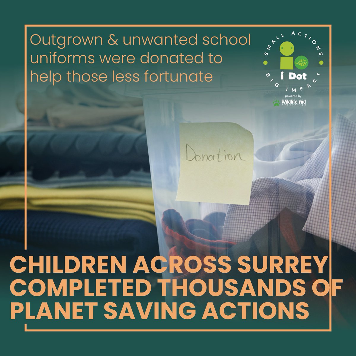 idoonething's tweet photo. In June @WildlifeAid challenged #iDot participating schools/groups (@ACSCobhamSchool,@Standrewscobham,@SPPSDorking &amp; many more) to see how many iDots they could achieve in one month. Together these incredible children carried out thousands of positive actionsfor  British #nature. https://t.co/Ethrpz8h1f