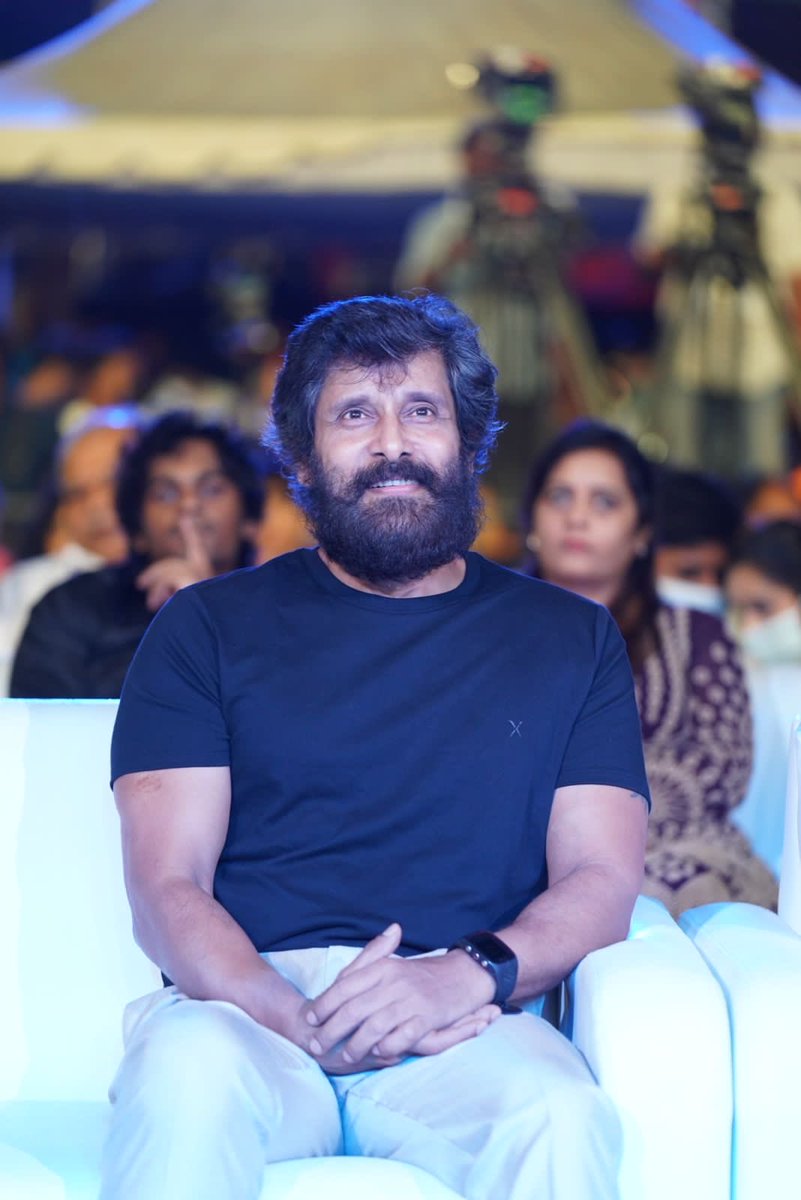 itisprashanth's tweet photo. So happy to see this man like this ! Long live Chiyaan !! 

#CobraAudioLaunch https://t.co/42ktO4gkZ9
