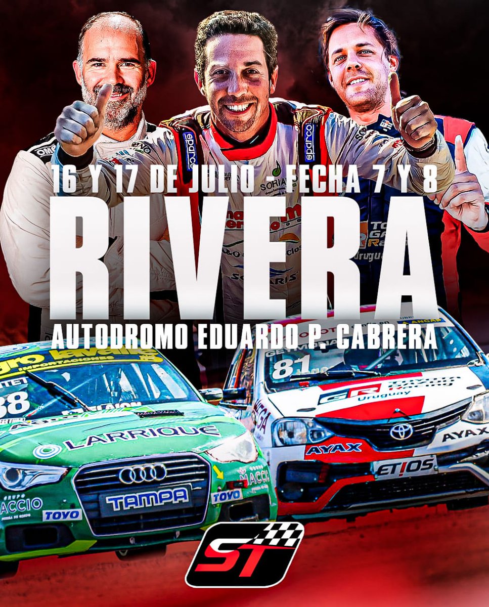 Semana de carrera‼️

Comenzamos la semana previa de la 7ma y 8va fecha, la velocidad y adrenalina de las carreras vuelven al autódromo Eduardo P. Cabrera de la ciudad de Rivera 🏁