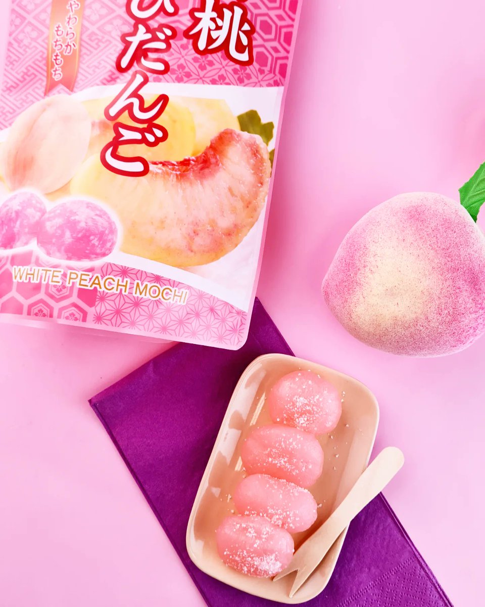JaponShop's tweet photo. Y de postre 🍦🍨🍧en https://t.co/ysEVwpz4q0 Mochis Kibi Dango🍡 de Melocotón🍑 Japonés Momo | Okayama.
#melocotonjapones
#mochi #postrejapones
#mochis #reposteriajaponesa https://t.co/P9vJ8wLBEk