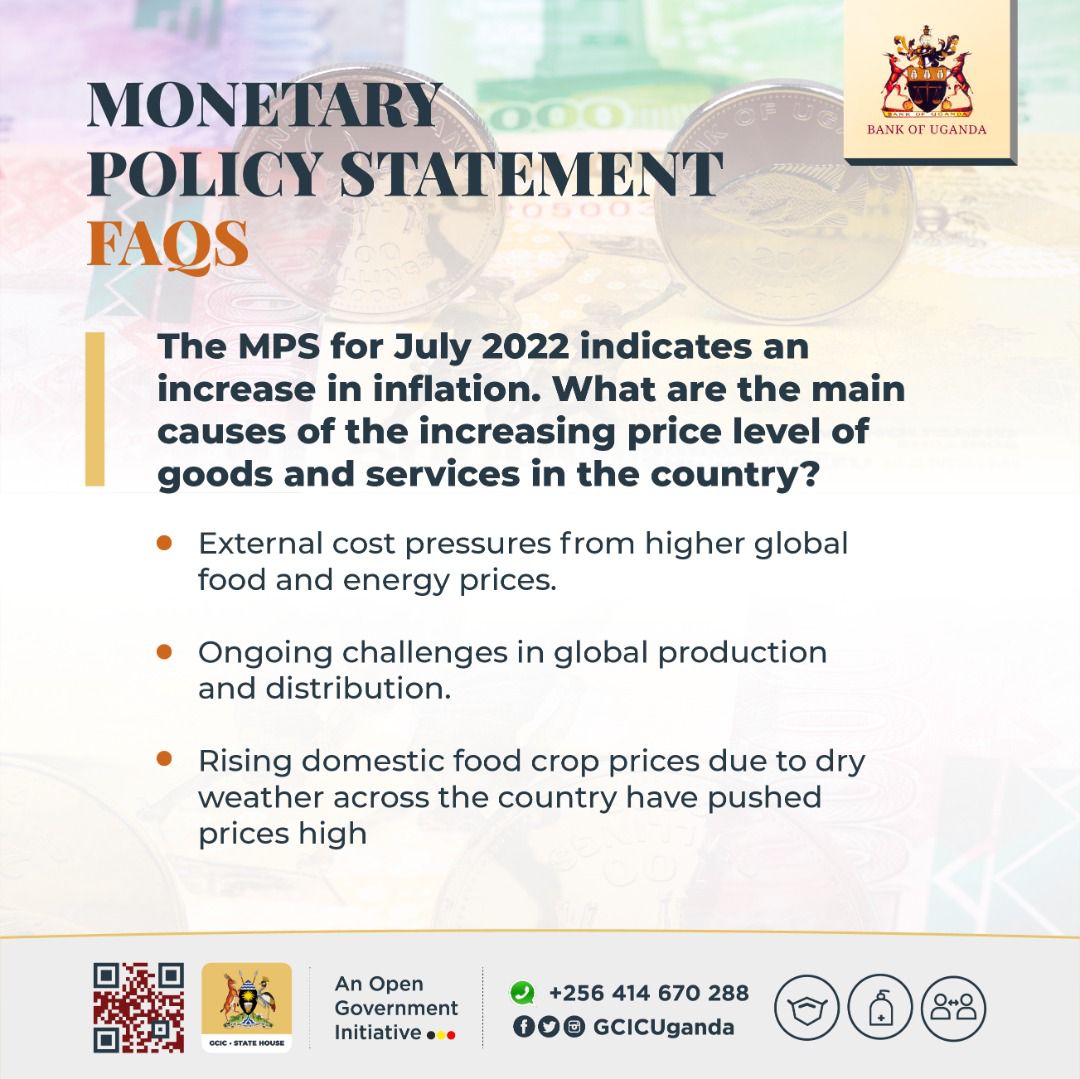 MKarekye's tweet photo. Technical terms explained. @BOU_Official latest monetary policy statement. A simple guide to the FAQs regarding the Central Bank's interventions to control inflation. 1/2 https://t.co/2g4Z2qcAda