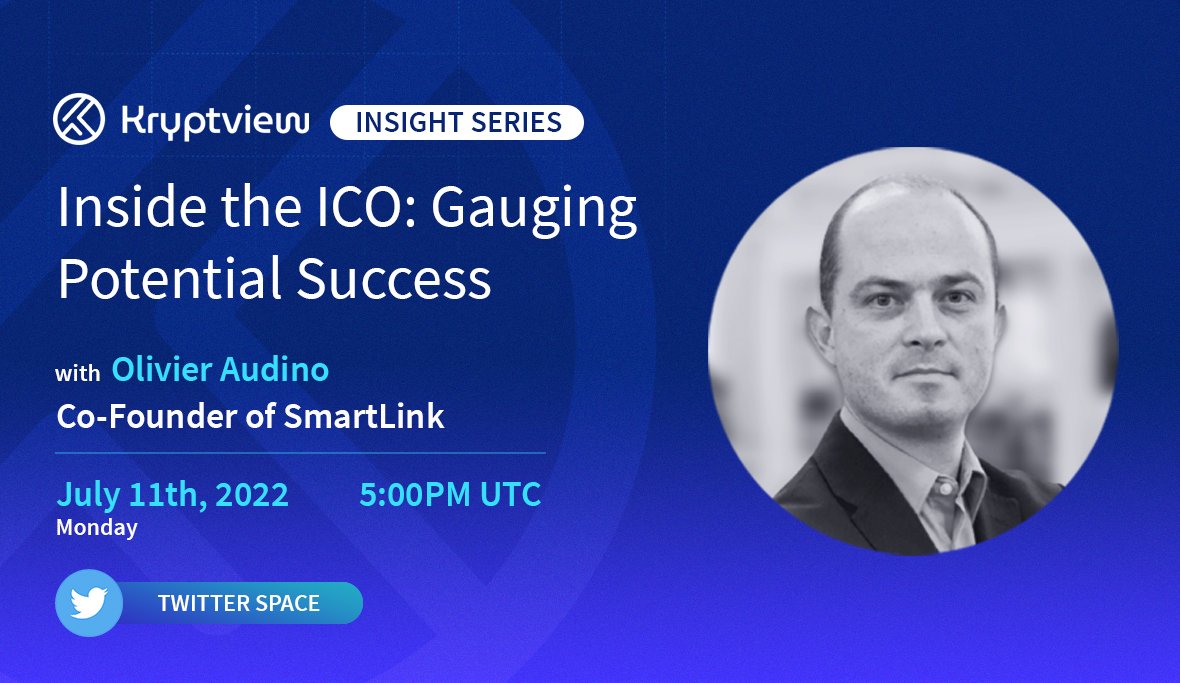 Kryptview (@thekryptview) on Twitter photo 💡Opening of the Kryptview Insight Series💡
For the 1st episode, our host @AgentW300 welcomes Olivier Audino, cofounder of <a href="/smartlinkHQ/">Smartlink ⚡️</a>. We will talk about useful tools to analyze the potential of crypto projects pre-ICO!
⏰Today 5pm UTC
Set a reminder👉x.com/i/spaces/1yNGa… 💡Opening of the Kryptview Insight Series💡
For the 1st episode, our host @AgentW300 welcomes Olivier Audino, cofounder of <a href="/smartlinkHQ/">Smartlink ⚡️</a>. We will talk about useful tools to analyze the potential of crypto projects pre-ICO!
⏰Today 5pm UTC
Set a reminder👉x.com/i/spaces/1yNGa…