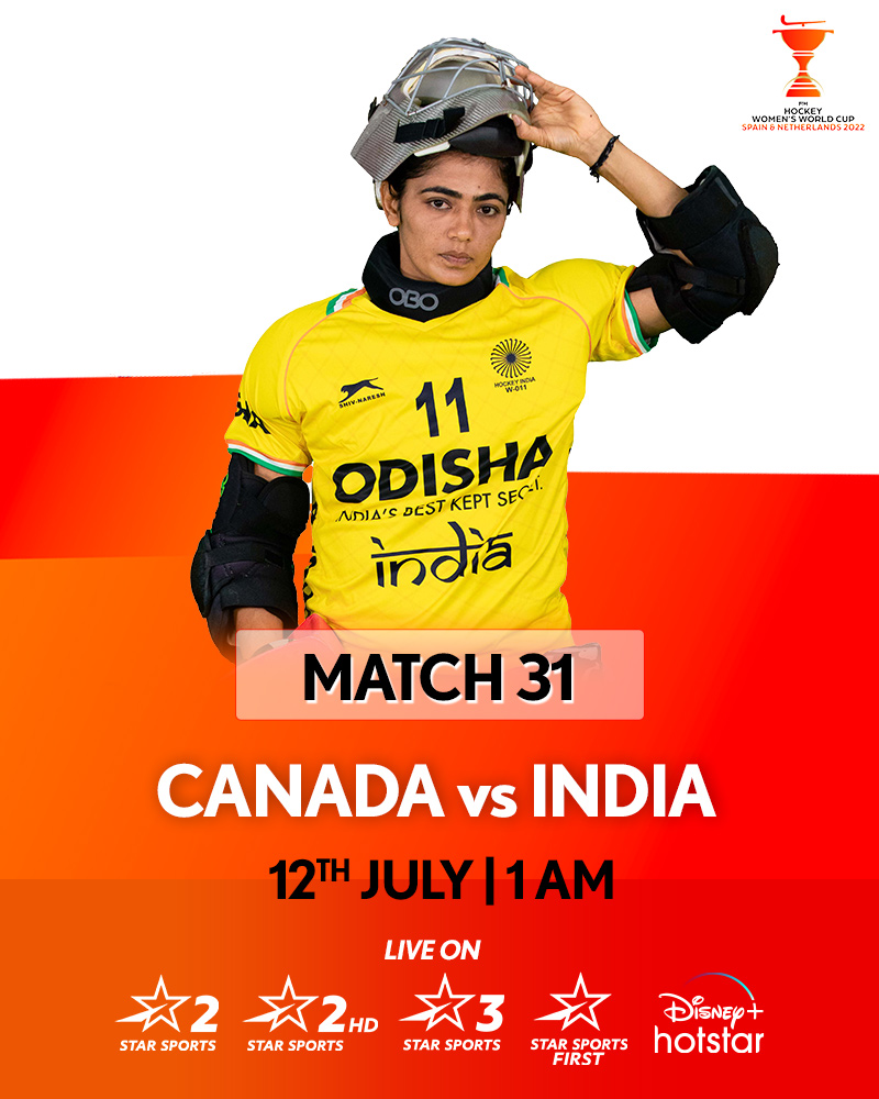 Bring out your loudest cheers for #IndiaKaGame as the Women's Hockey Team take on 🇨🇦 in the FIH #HWC2022 tonight!

Are you ready to #Believe in #TeamIndia? 💙

#DeshKeLiye #HockeyIndia #HockeyInvites #HockeyEquals