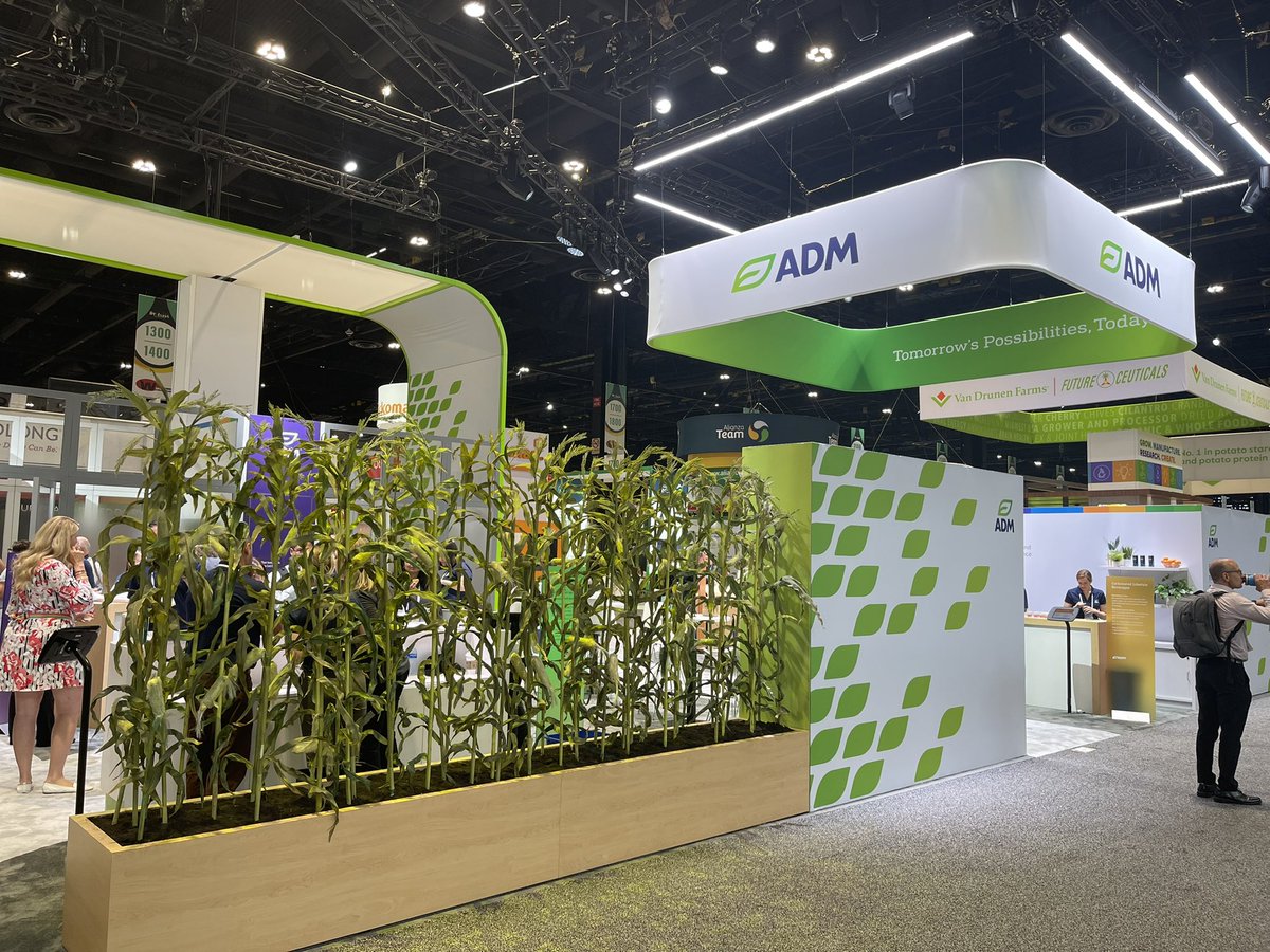AstenRigel's tweet photo. We are front and center in the south building at McCormick Place in Chicago for #IFTFIRST. Kudos to the team for the beautiful setup and delicious food innovations on the tasting menu! #TeamADM @IFT https://t.co/5nIRQnRseJ