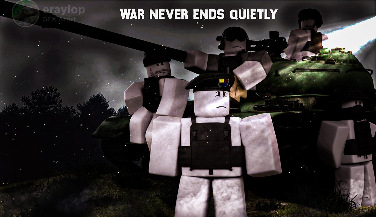erayiop's tweet photo. Some fanart for dummies vs noobs.
This scene is heavily inspired from the movie fury which i recommend you watch if you are into war films

Likes and retweets are appreciated

#roblox #robloxdev #RobloxGFX https://t.co/E72qWeYJCN