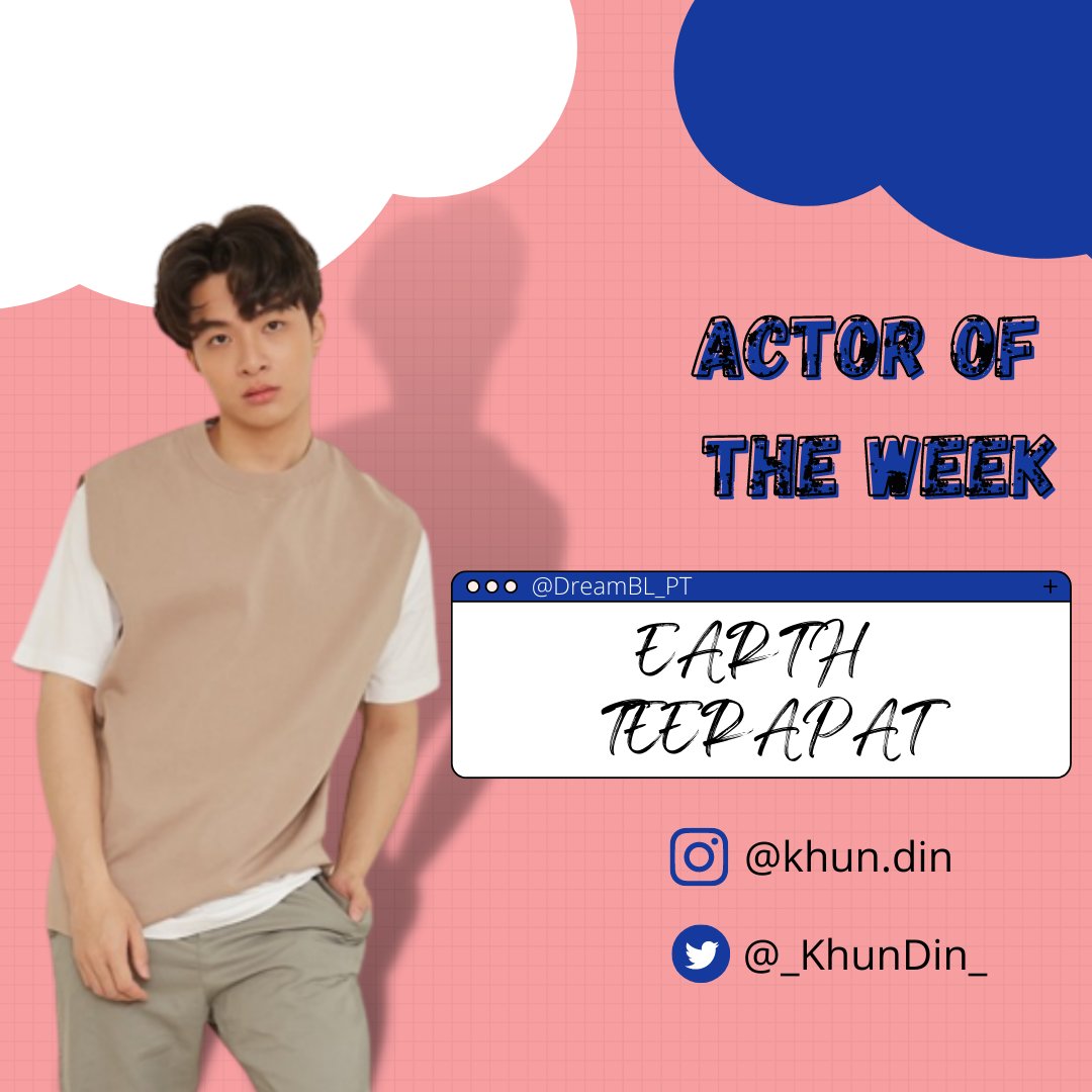DreamBL_PT's tweet photo. Esta semana temos um Actor of The Week muito especial:

Earth é considerado uma das pessoas mais carinhosas e humildes da indústria. Debutou em 2019 e actualmente, com 25 anos, faz o seu terceiro papel como actor principal na série #MySecretLoveTheSeries

#DreamBL_AOTW
#khundin https://t.co/YuzO7f9pzR