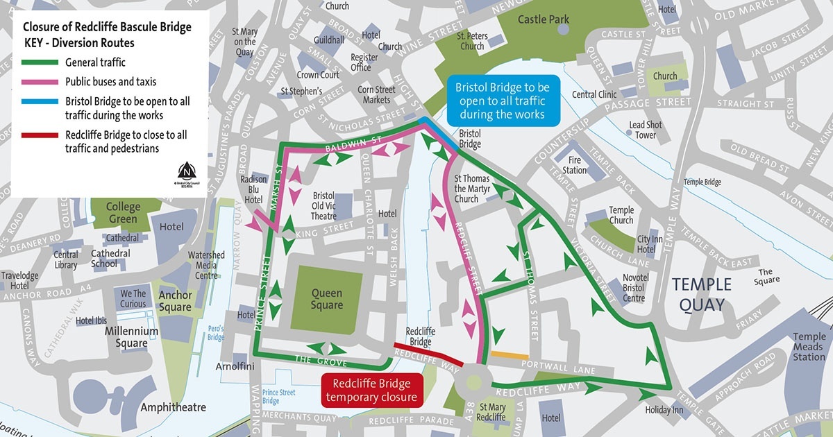 Bristol City Council on Twitter "🚨 Redcliffe Bascule Bridge will close