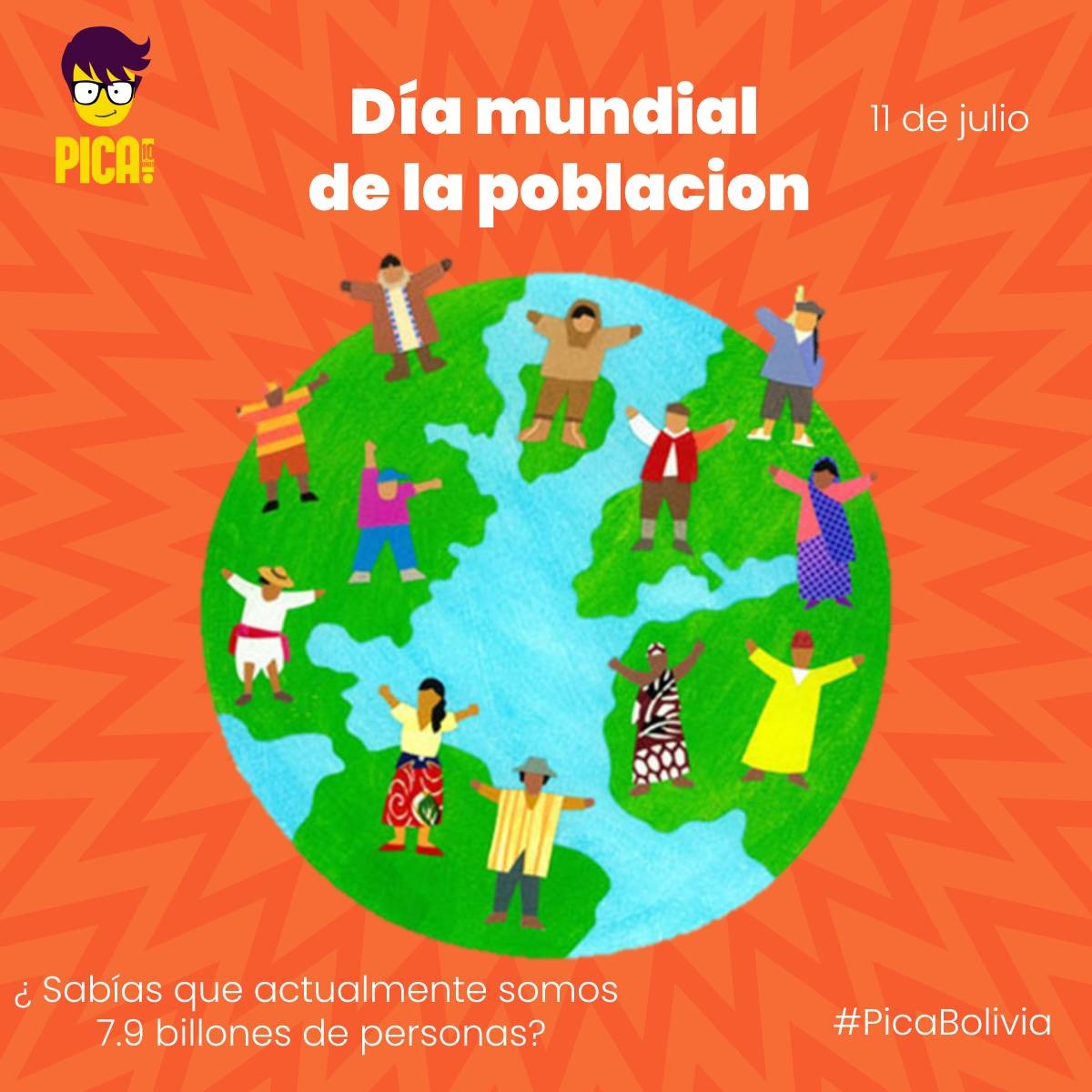picabolivia's tweet photo. #Hoy 
Cuéntanos: ¿Qué cosas estas haciendo tú y son muy diferentes a las que se hacían en generaciones anteriores? 🌍
¡Millones de jóvenes están liderando la forma de cambiar el mundo! 
 #DíaMundialDeLaPoblación 
#PicaBolivia #Pica10Aniversario https://t.co/rPqG6WYZhD