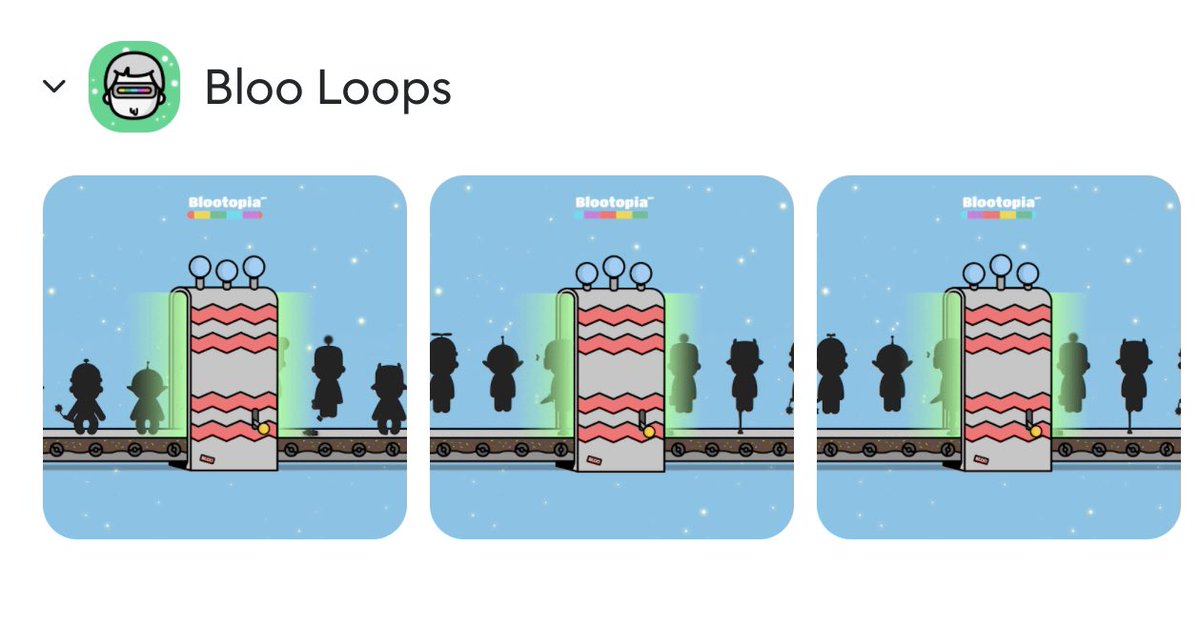 ghostdotxyz's tweet photo. Just minted my 3 @blooloops 🍩 0.12 ETH and $4 CAD gas! Super cute animation, can’t wait for reveal 🙌 #BlooLoops #Blootopia #BlueWorld https://t.co/3TenewXddA