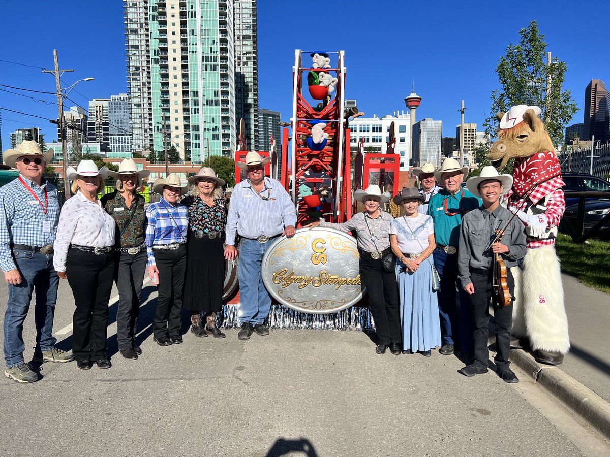 Monday morning Promotion Committee downtown parade crew #HarrytheHorse #CalgaryStampede