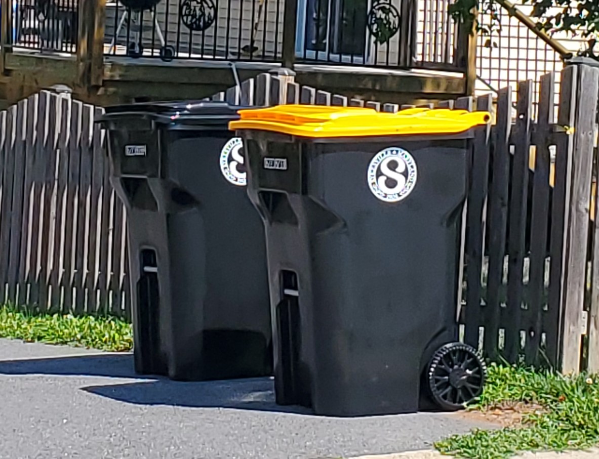 Town of Sykesville (@sykesville) on Twitter photo Delivery of the new trash and recycling cans has started! The black lidded can is for trash, and the yellow lidded can is for recycling.
If you have questions, please contact the Town at 410-795-8959 or town@sykesville.net. Delivery of the new trash and recycling cans has started! The black lidded can is for trash, and the yellow lidded can is for recycling.
If you have questions, please contact the Town at 410-795-8959 or town@sykesville.net.