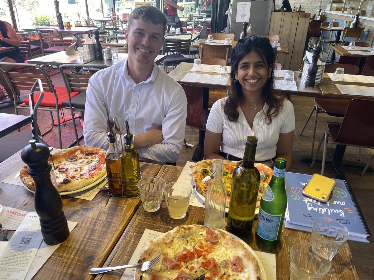 Great lunch with Jamie and Samy. They have just started on our 90 day summer internships in Southampton. They are loving it and already planning their returns after completing their degrees!!