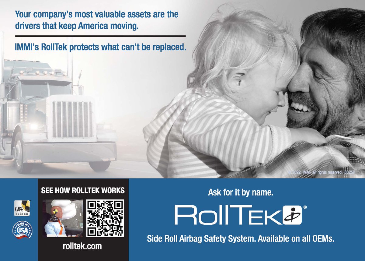 IMMI_Safety's tweet photo. More than half of occupant fatalities in large trucks are due to a rollover. That’s why IMMI invented RollTek. RollTek combines side airbag protection with the latest advances in seat belt technology. 

https://t.co/vgCt1B7wiZ

#technology #airbag #safety #trucks #rolltek https://t.co/MWafGDAP0V