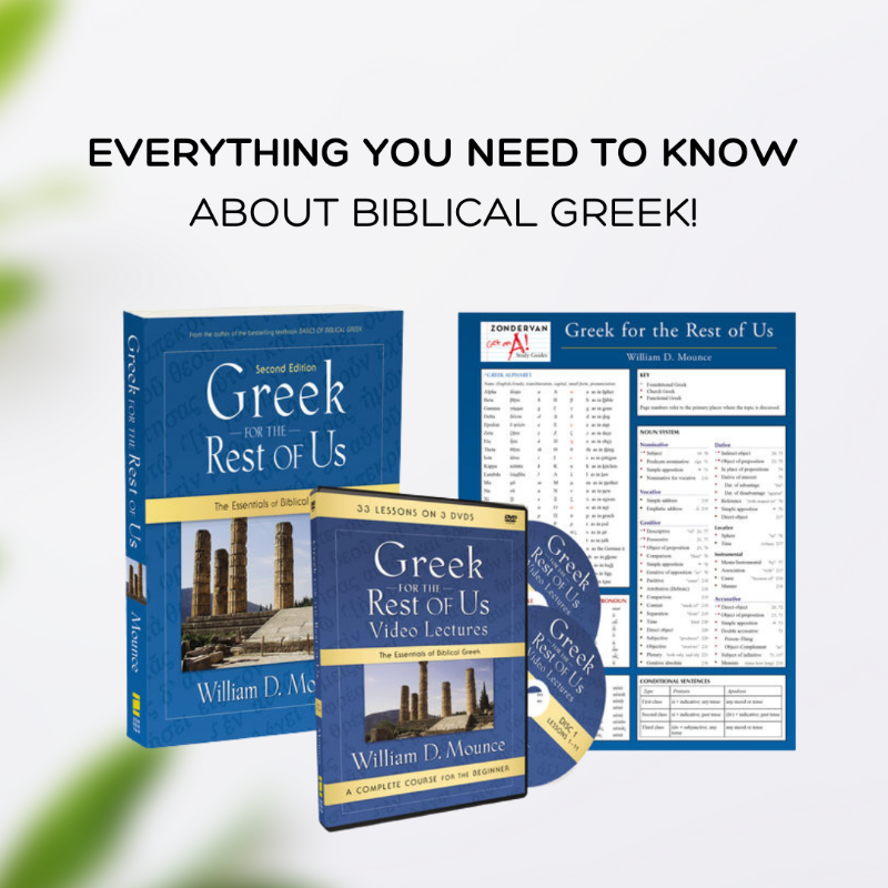 billmounce's tweet photo. The Greek for the Rest of Us Pack contains everything you need to learn the essentials of biblical Greek.
#BiblicalGreek #GreekClass #GreekStudent #SeminaryStudent #SeminaryLife #LearningGreek #GreekTranslation #BiblicalStudies