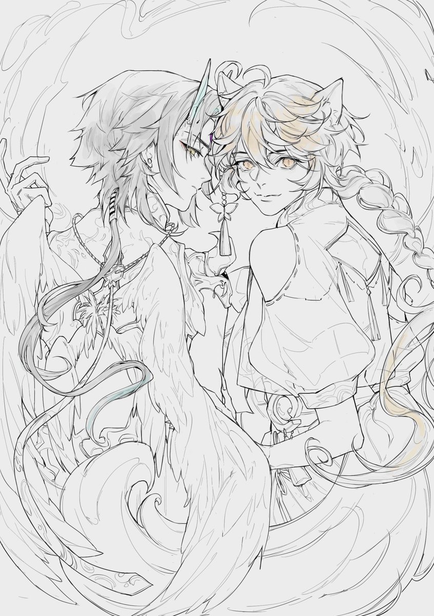 Lining for the cover of my mini AB for this AU.

#xiaoaether 
