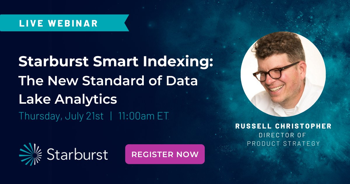 starburstdata's tweet image. Join us on July 21 for a webinar showcasing the power of our best in class query engine combined with Varada’s proprietary and patented indexing technology, which delivers the new standard of #datalake analytics

Register here: bit.ly/3Rn9x2Z
#bigdata #queryengine
