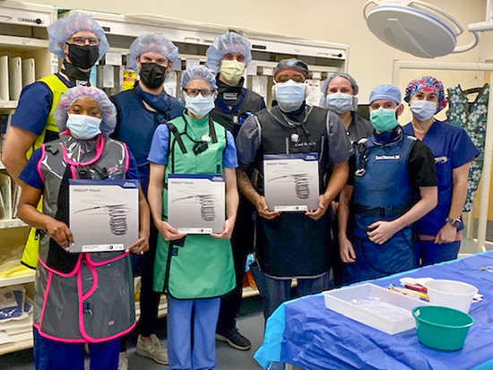 UABRadiology's tweet photo. @UABRadiology successfully performed the first human procedure using the EMBOLD™ Fibered Detachable Coil System. Dr. Caridi led the team that performed this procedure. Read more here. --> https://t.co/fttRYXJoGQ

@uab_ir @UABHeersink @CheriCanon @thefibroidlady #IR #MedTwitter https://t.co/ahrro7l7wi