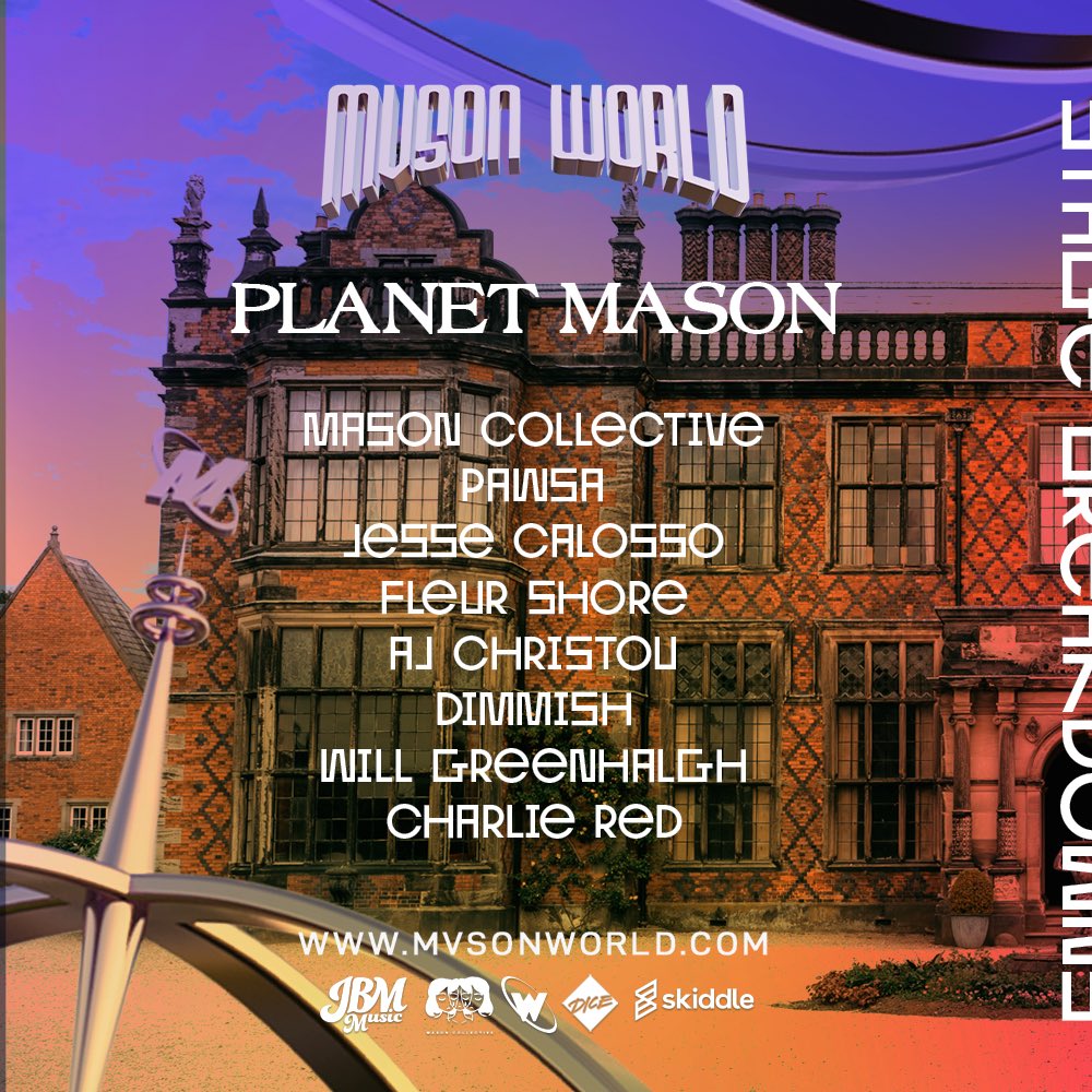 MasonCollective's tweet photo. MVSON World stage breakdowns announced! 2 stages of riddims all day long ✨✨✨

https://t.co/sQB1WiVcdt https://t.co/DBe6lrKW3C