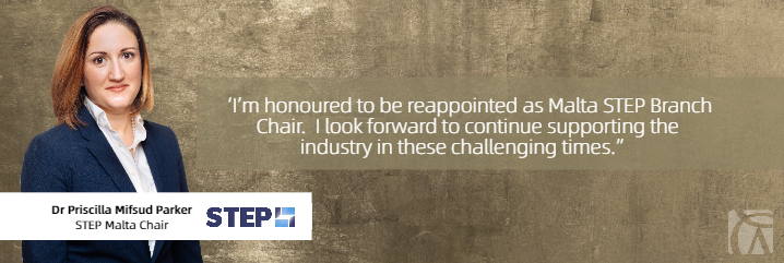 Chetcuti_Cauchi's tweet photo. #Congratulations to senior partner Dr Priscilla Mifsud Parker on her re-appointment as Chair of #STEPMalta, the professional body representing the #trusts and #estateplanning profession. https://t.co/GPvDa18NnJ https://t.co/VCsVeA6ayr
