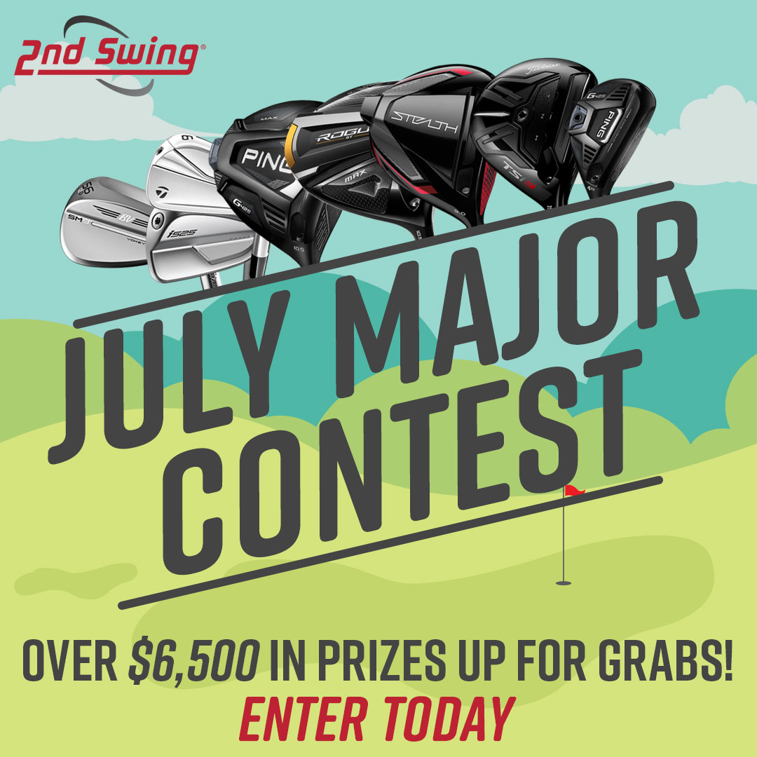 2ndSwingGolf's tweet photo. #GIVEAWAY! Over $6,500 in golf prizes up for grabs for our July Major Contest 👀 and BONUS entries if you:

⛳ Follow @2ndSwingGolf.
⛳ Like &amp; Retweet this tweet.
⛳ Tag two golf partners in a reply.

ENTER HERE: https://t.co/ogYpkwBJL0

Good luck! 🏌️ https://t.co/ZgHuayFe1B