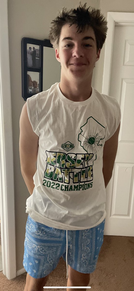 lisasd3's tweet photo. @JerryRecco my husband just came in to tell us my son is wearing the same shirt as you today!  North Jersey Horned Frogs 15u won this weekend too https://t.co/7qDZfxItS9