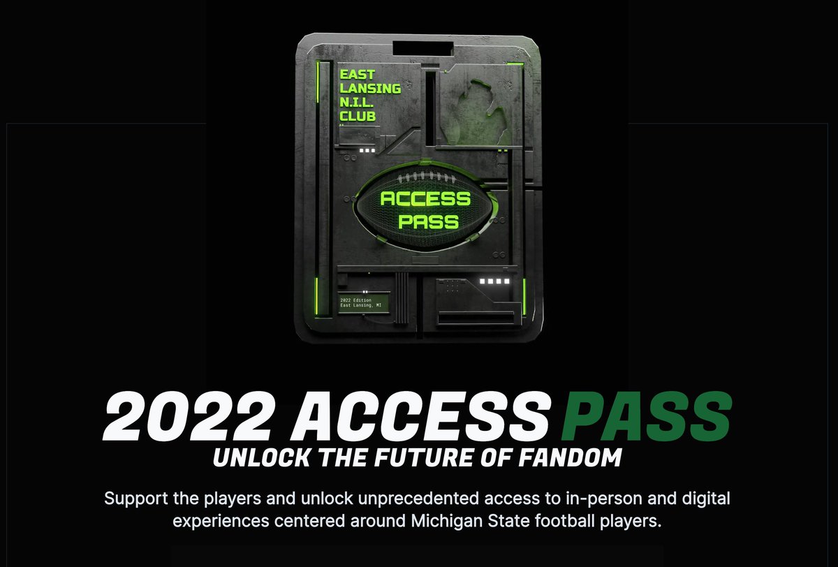 We are less than 48 hours from the official launch of the East Lansing NIL Club 🟢

To celebrate, we’re giving away a 2022 ELNC Access Pass 👀

RETWEET this tweet for a chance to win #GoGreen
