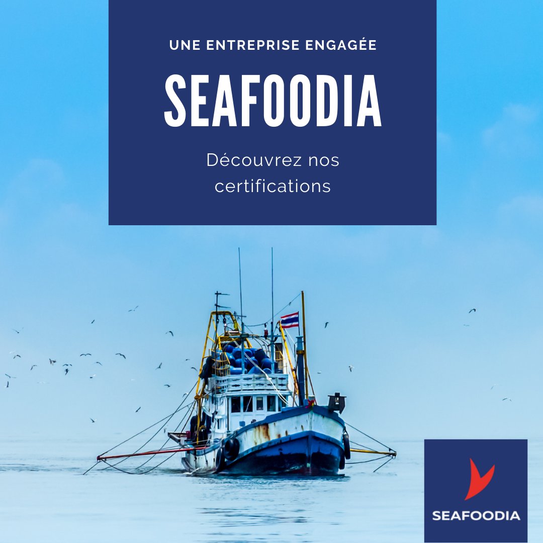 Chez <a href="/Seafoodia/">Seafoodia</a>, nous nous engageons à assurer la qualité et la traçabilité des produits. Nous veillons à sourcer des produits de haute qualité issus de la pêche durable. 🐠 Tous nos engagements sont d’ailleurs récompensés par des certifications. 📄✅ ➡ seafoodia.com/certifications/