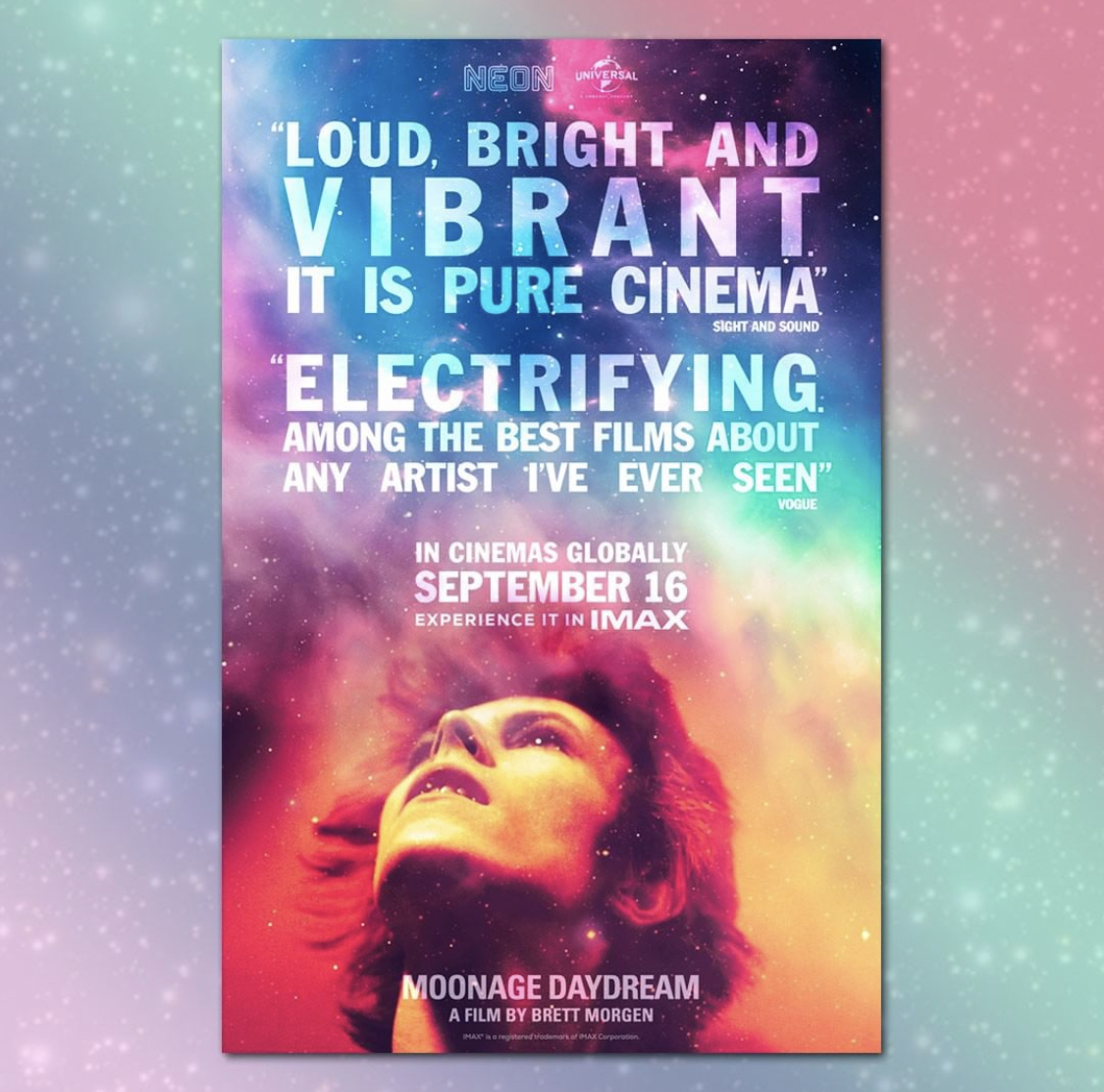 indierocks's tweet photo. 'Moonage Daydream', el nuevo documental sobre @DavidBowieReal, ya tiene fecha de estreno. ¡Y sí, estará disponible en IMAX! https://t.co/rhs3ciBESS ⚡️ https://t.co/zs8hNxqeby