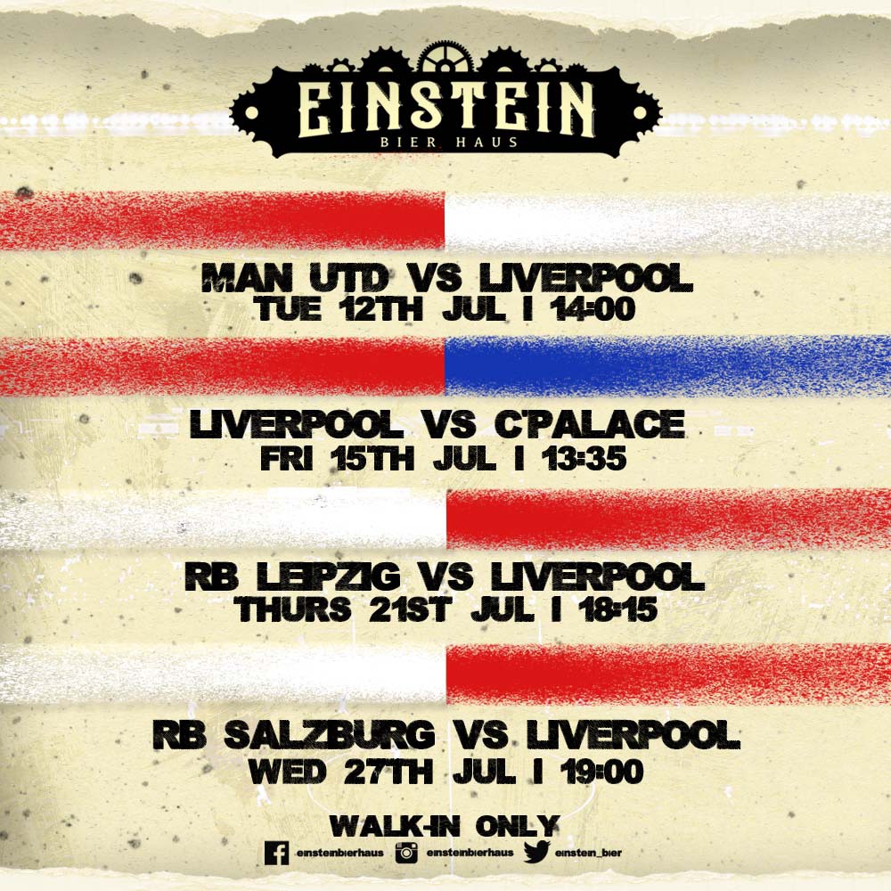 𝕃𝕀𝕍𝔼ℝℙ𝕆𝕆𝕃 ℙℝ𝔼-𝕊𝔼𝔸𝕊𝕆ℕ 𝔽𝕀𝕏𝕋𝕌ℝ𝔼𝕊
It's nearly time for another season to get underway and we'll be showing all the pre-season games beforehand! ⚽️ 🔴