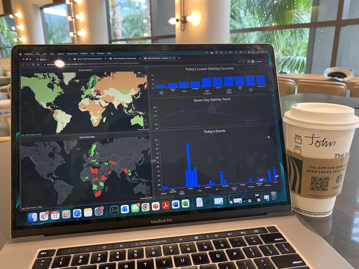 JPGool's tweet photo. Swing by booth 2308 at the @EsriUC and see how in the time it takes you to drink a cup of coffee you can understand global threat and risk from @GeoSpark_io. #esri #gis #EsriUC #Esriuc2022 https://t.co/G07wlYTAOM