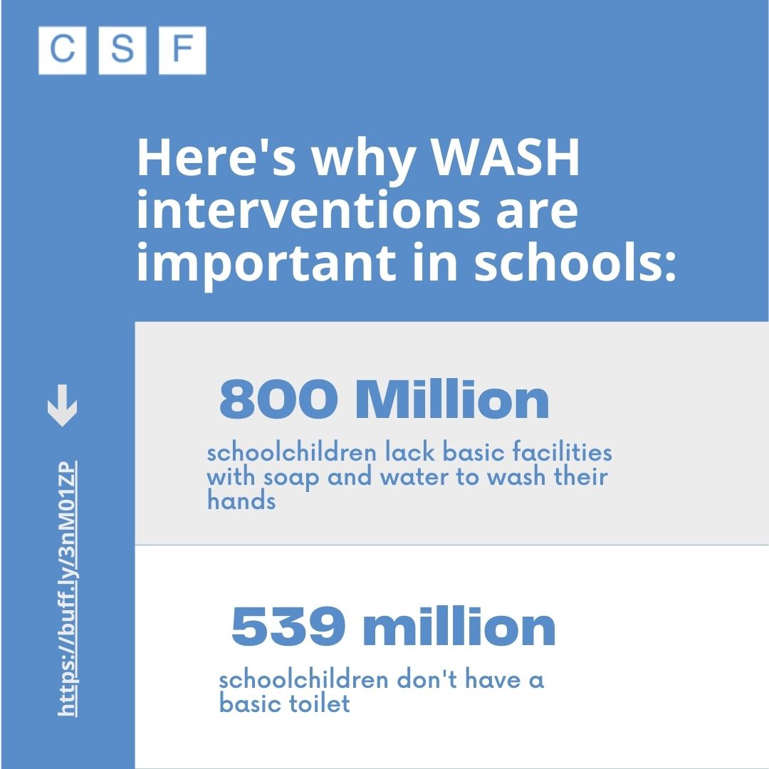 Since 2011, <a href="/CSFdata/">CSF</a> has supported the development and improvement of #WASHBAT, a global resource for costing action plans. We applaud <a href="/UNICEF/">UNICEF</a>’s continued work to improve WASH in schools: buff.ly/3nM01ZP.