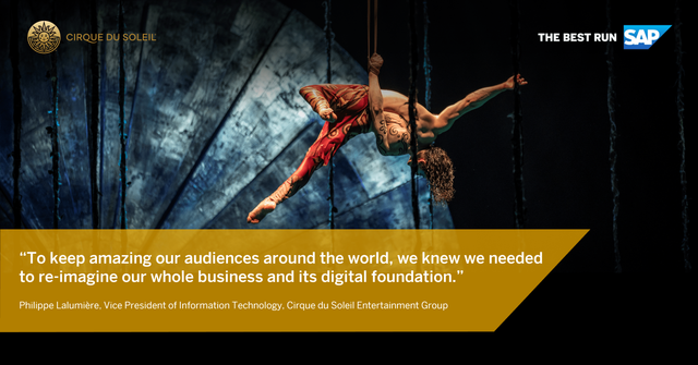 kinaroy's tweet photo. Cirque du Soleil has reimagined its business and uses RISE with SAP to innovate almost every part of the enterprise. It continues to amaze its audiences and grow into the future of entertainment. So please take your seats, the show is about to begin. https://t.co/59TvALlaNW https://t.co/dvdwFjdXmX