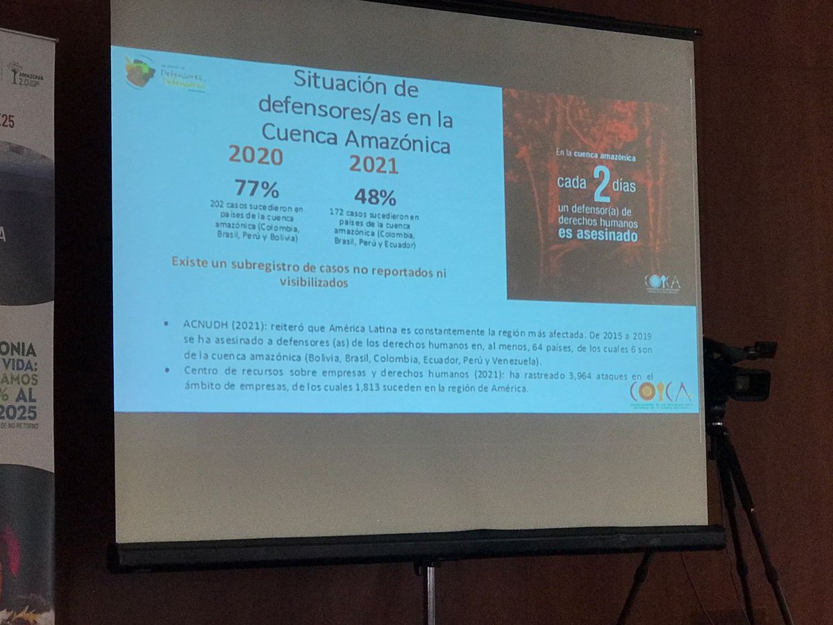 coicaorg's tweet photo. "Desde la #COICA en el 2021, se generó una declaratoria pública de EMERGENCIA en la que se evidenció que cada 2 días 1 defensor indígena es asesinado en la cuenca amazónica".
#PorlaDefensadeDefensorxs
#Amazonía2_0 https://t.co/0Gacl1IAq9